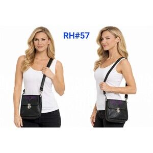 Crossbody Genuine Leather Belt Loopclip Purse adjustable/detachable strap RH#57